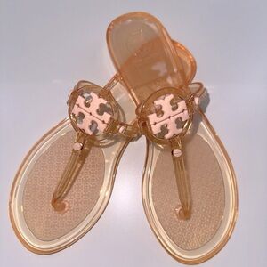 Tory Burch Mini Miller Jelly Sandal Peach Size 6